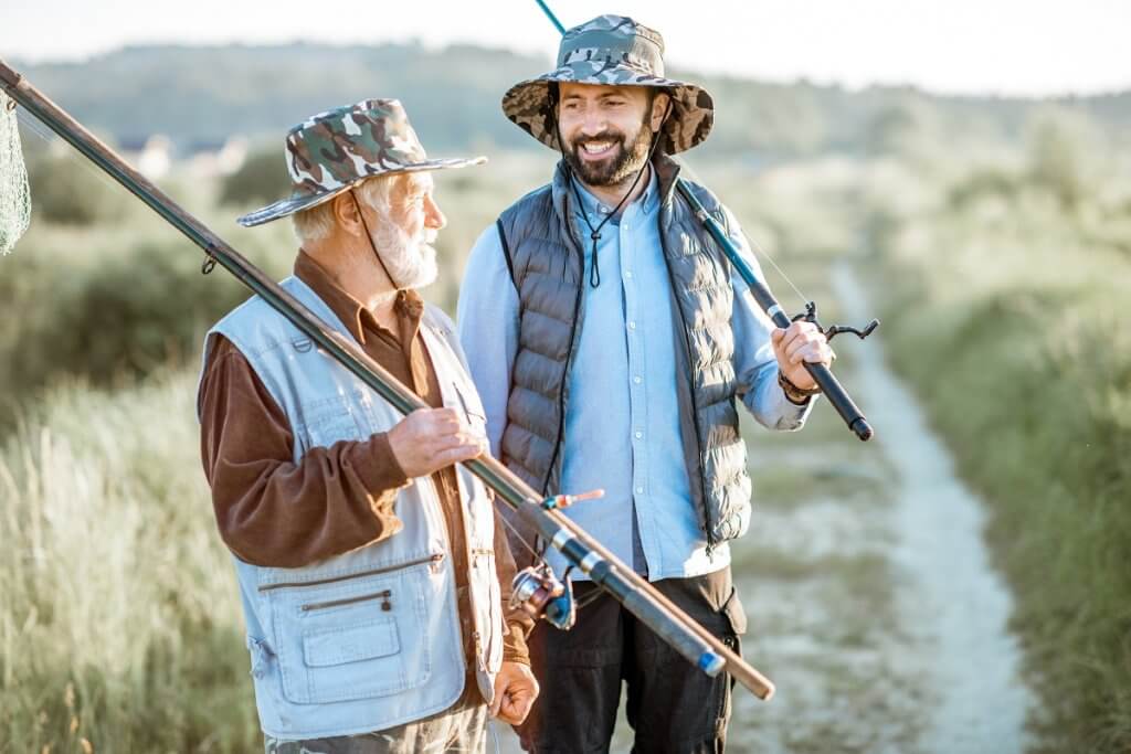 Two men going fishing