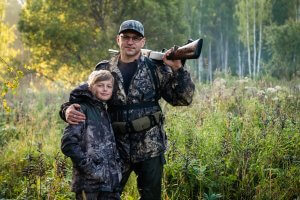 A hunter and his son