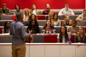 Students in a college class
